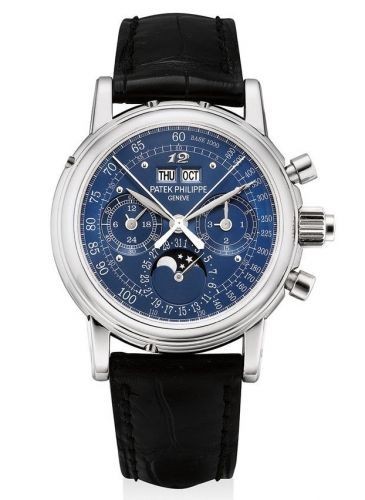 AAA Replica Patek Philippe Perpetual Calendar Split Seconds Chronograph Blue Eric Clapton Watch 5004P-064